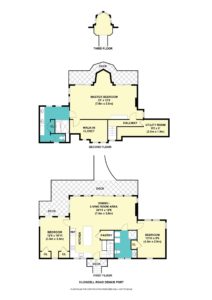 2D floor plan of a 2-story colonial style home in Dennis Port, MA.
