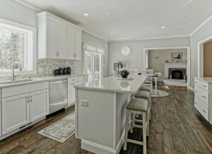 Image of the kitchen in a 2-story colonial style house in Foxboro, MA.