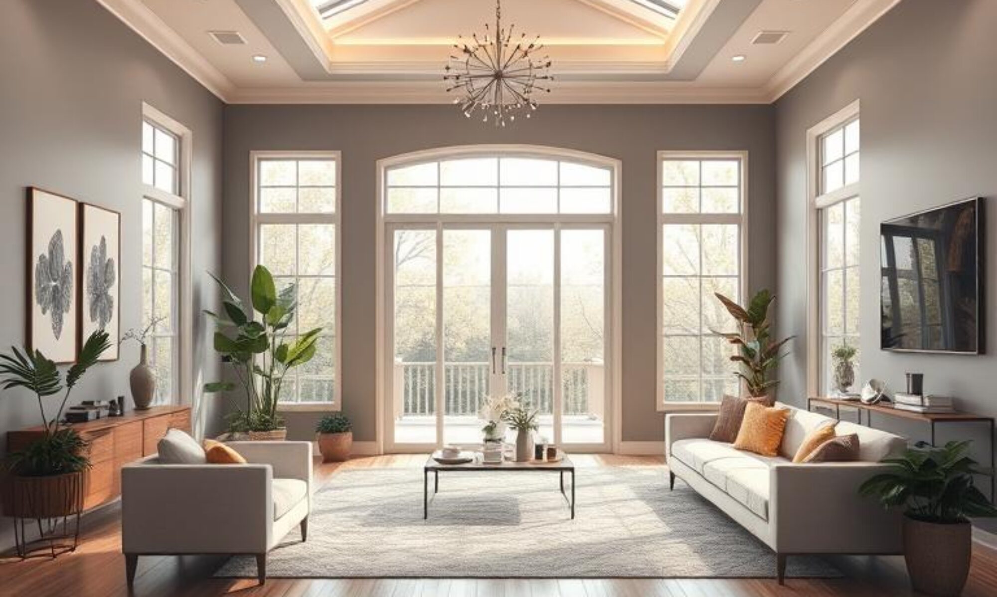 Staged living room