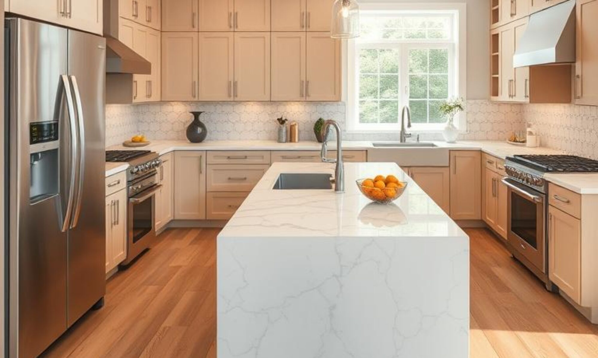 Staged kitchen