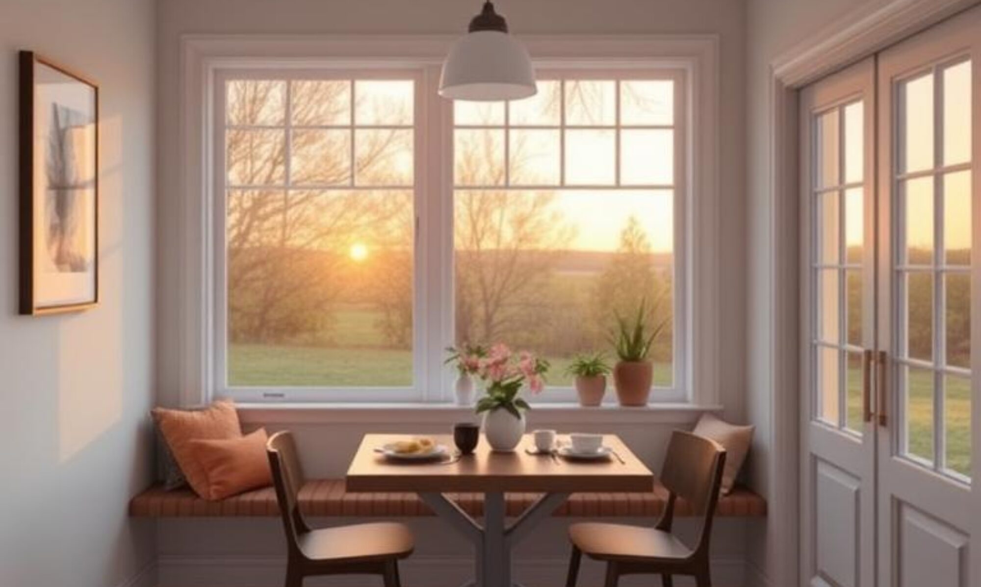 Staged breakfast nook